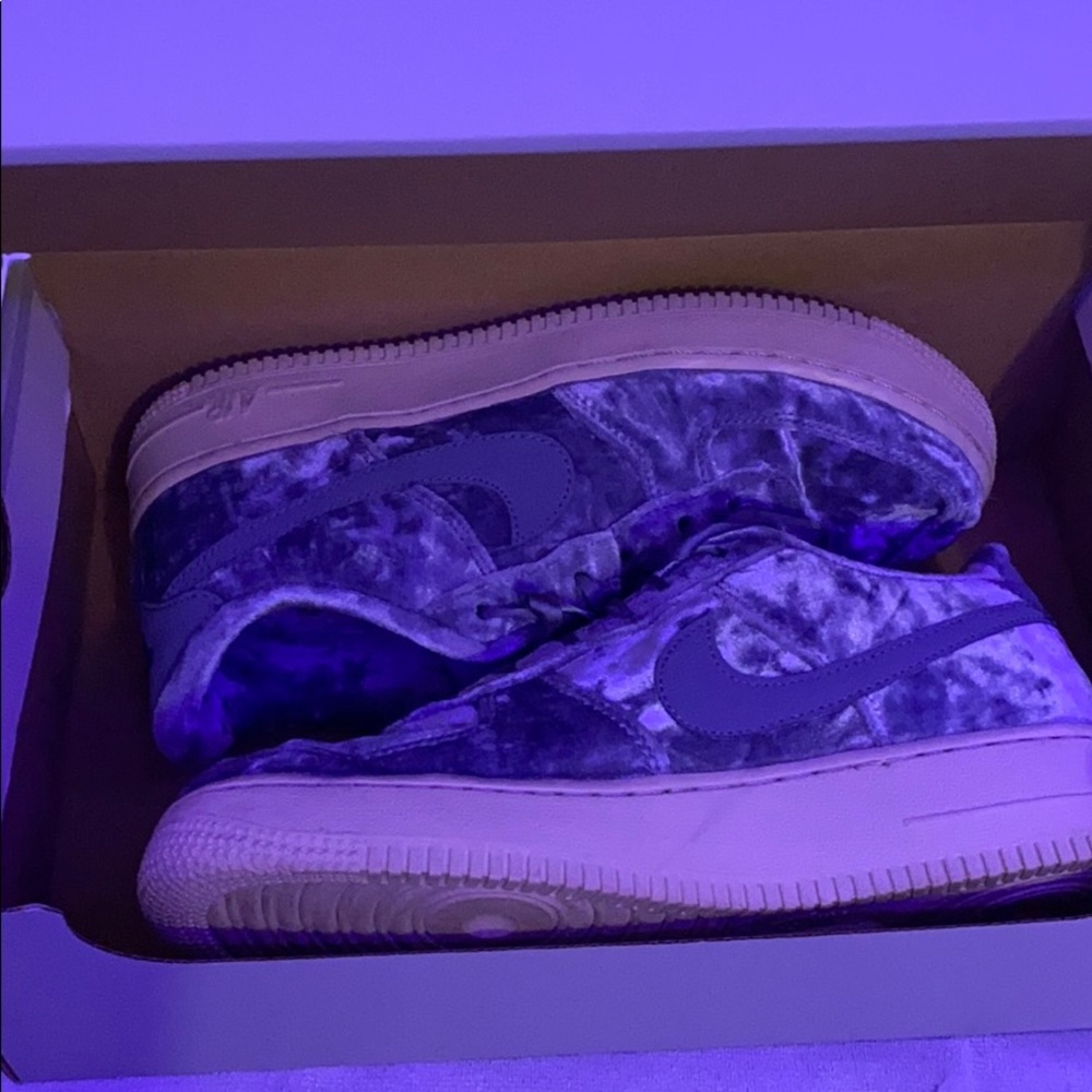 velvet nike air force 1s